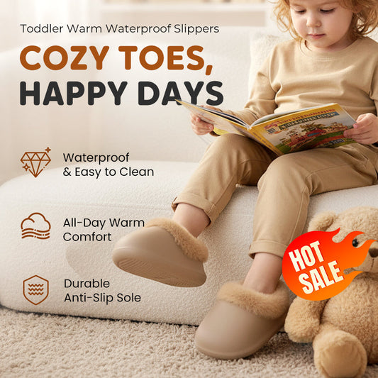 👶 Meleg, vízálló, csúszásmentes papucs kisgyerekeknek ✨ Tökéletes téli viselet! ❄️