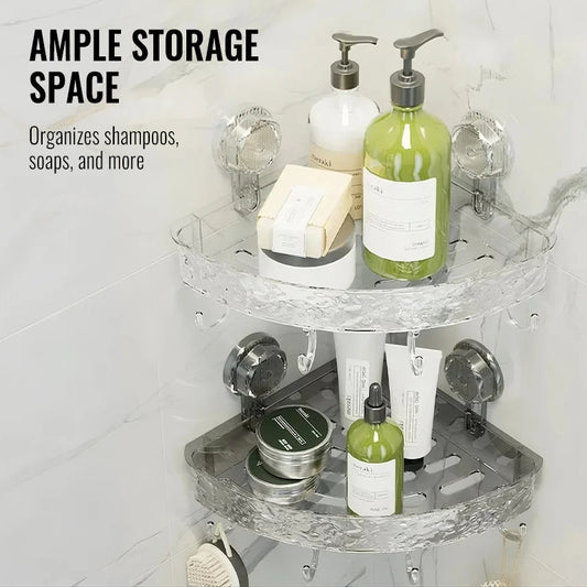 Fali zuhanytartó tapadókoronggal és kampókkal