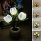 🌷💡 LED Tulipán Asztali Éjszakai Lámpa