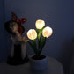 🌷💡 LED Tulipán Asztali Éjszakai Lámpa