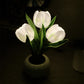 🌷💡 LED Tulipán Asztali Éjszakai Lámpa