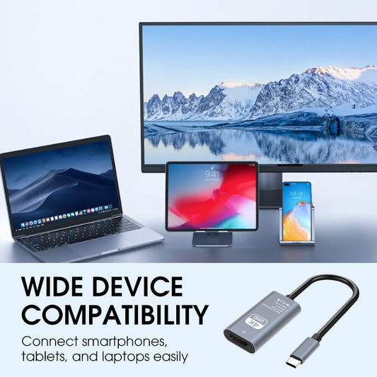 🔥 4K USB-C – HDMI | Plug & Play, hanggal, gyors adatátvitellel