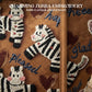🎠Hímzett zebra mintás vászon táska