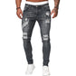 🔥🎁Új 50% KEDVEZMÉNY🔥Férfi stílusos, szakadt skinny farmer