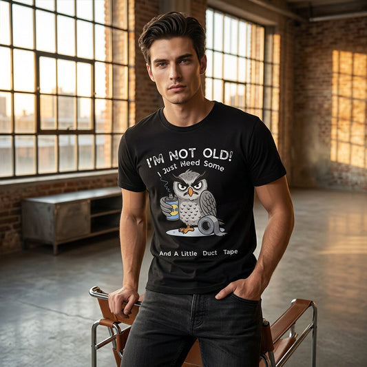 💞Több mint 50 000 eladott példány!🦉 „I'm Not Old” feliratú bagolyos póló