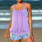 🌊S-4XL👙 Tankini szett Boyshort biztonságos fedés