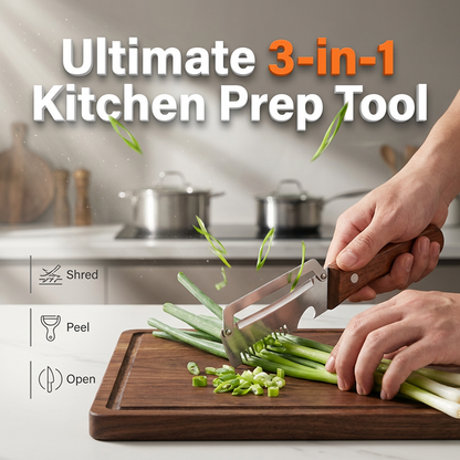 🔪🥕 3-in-1 zöldhagyma aprító és hámozó konyhai eszköz