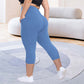 👖Női magas derekú capri leggings zsebekkel