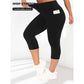 👖Női magas derekú capri leggings zsebekkel