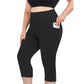 👖Női magas derekú capri leggings zsebekkel