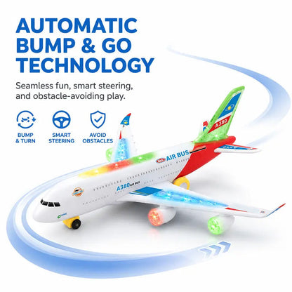 ✈️ Hanggal és LED-es világítással ellátott elektromos modellrepülőgép