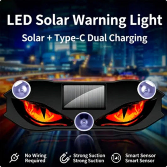 🚗Napelemes LED-es autós figyelmeztető lámpa