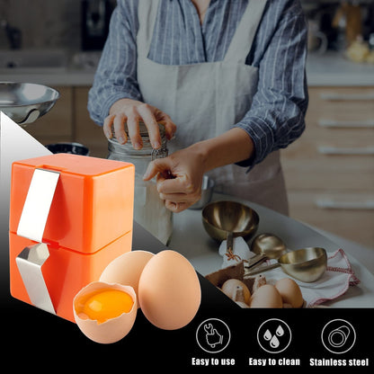 🍳 Gyors rozsdamentes acél tojáshéjnyitó, tiszta és egyszerű tojásfeltörés otthoni konyhába