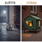 😻 50% kedvezmény🐾 Vízálló kültéri macskaház – megemelt, összecsukható, védi kedvencedet az esőtől és a hidegtől ✨