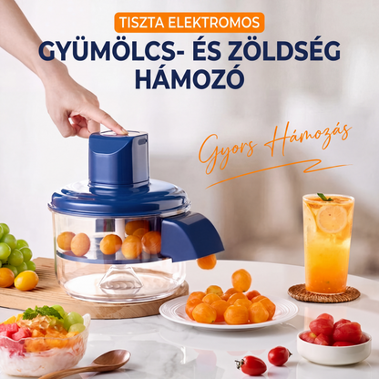 💥 50% KEDVEZMÉNY! 🍓 Átlátszó elektromos gyümölcs‑zöldséghámozó – gyors és praktikus konyhai segédeszköz