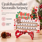 25 napos fából készült karácsonyi adventi naptár