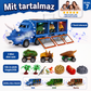 🦖🚚 Interaktív dínó szállító teherautó: Mozgó kaland és képességfejlesztés ✨🧠