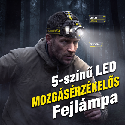 🏕️ Újratölthető LED fejlámpa – Több üzemmód, kültéri használatra 📦