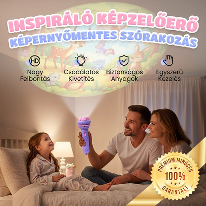 📽️Korai oktatásra szánt projektoros zseblámpa gyerekeknek✨