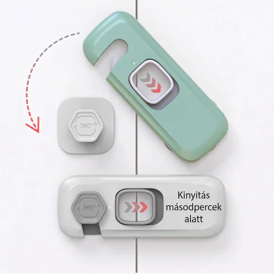 🔐👶 Többfunkciós Hűtőzár - Fúrás Nélküli Szerelés, Gyermekbiztos Konyhai Védelem