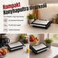 🥪🔥 Elektromos szendvicssütő és panini-készítő 180° lapos sütőfelülettel