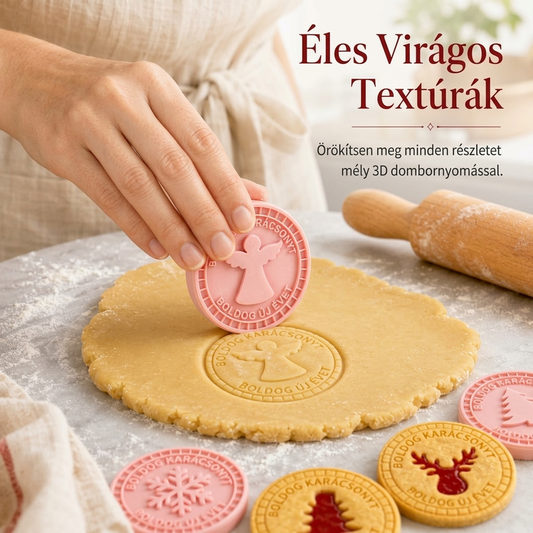 🍪9 darabos karácsonyi töltött süti forma szett