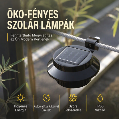 ☀️💡 Kültéri Napelemes LED Fali Lámpák - Vízálló Kialakítás, Ereszre Is Szerelhető
