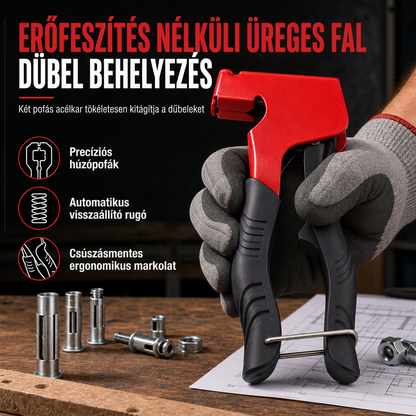 ⚙️ Kézi szegecsanya szerszám – M3-M8 méretválaszték, tökéletes üreges falakhoz