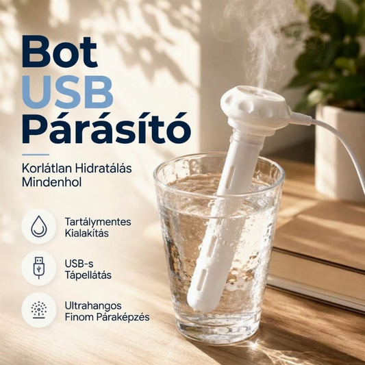 💨 Mini hordozható USB párásító 🟢 – Kompakt kialakítás, bárhol használható