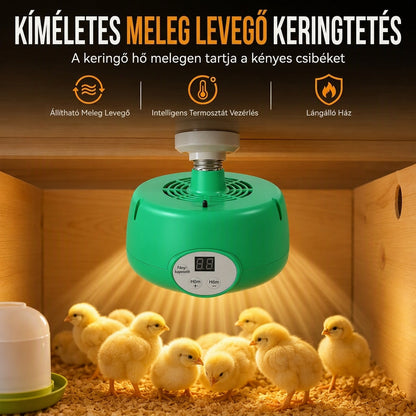 Intelligens hőmérséklet-szabályozású keltetőmelegítő