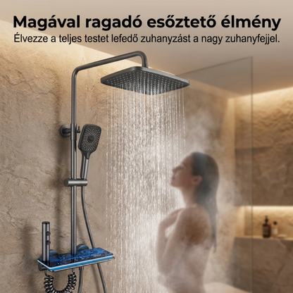 🚿 LED digitális kijelzős esőztető zuhanyrendszer | Kényelmes zuhanyozás, hőmérséklet kijelzéssel🌡️